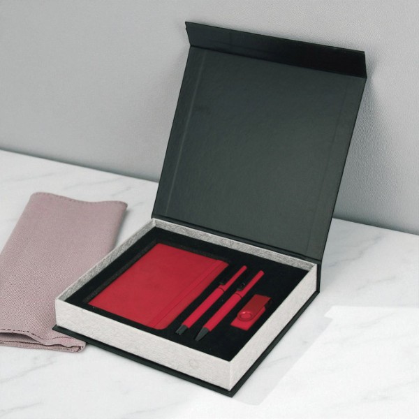 Kişiye Özel Ajanda Kalem(2Li) Usb Set - Kırmızı görsel