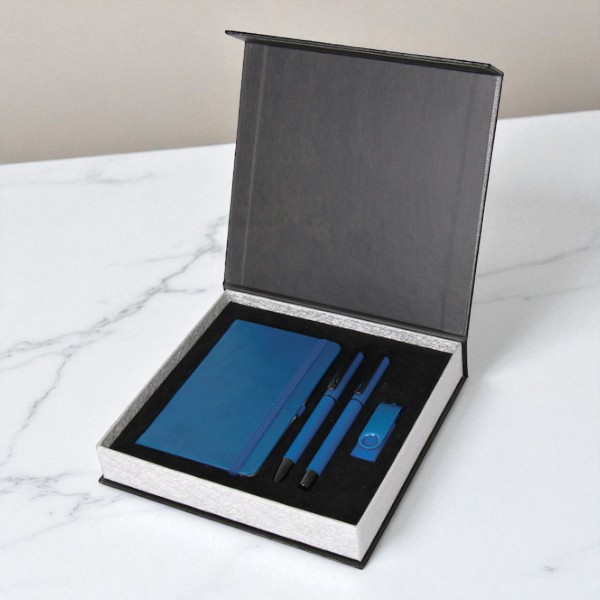 Kişiye Özel Ajanda Kalem(2Li) Usb Set - Lacivert görsel