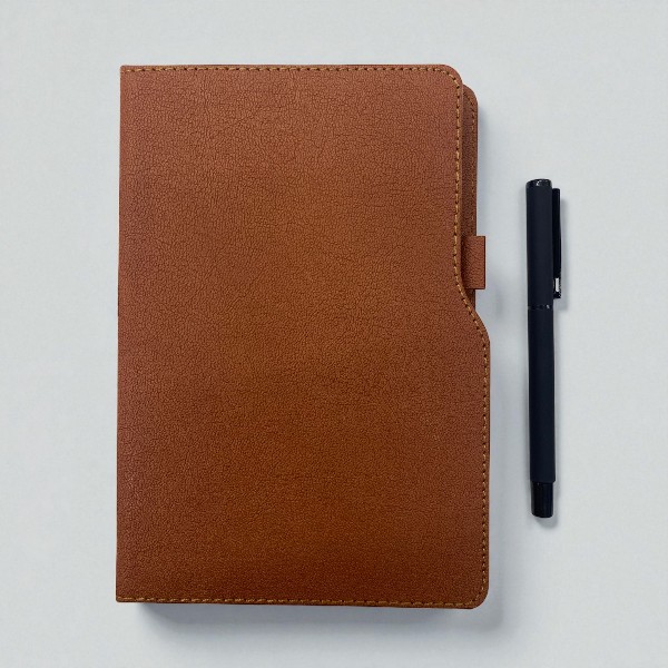 Kişiye Özel Tarihsiz Ajanda Kalem Set - Taba