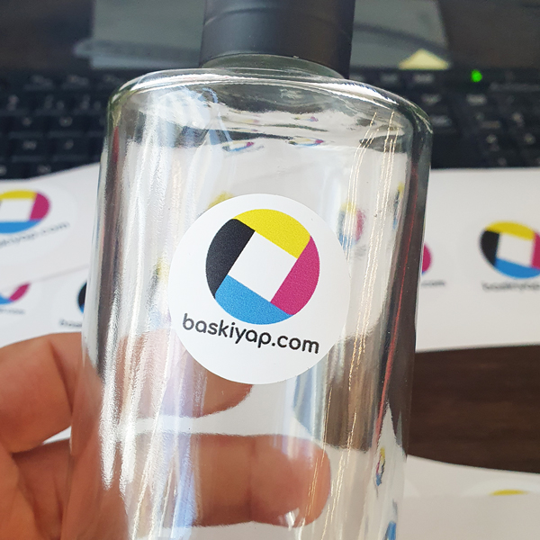 Beyaz Folyo Etiket Sticker Baskı