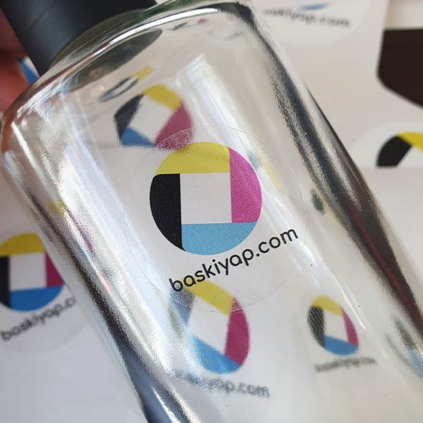 Şeffaf  Folyo Etiket Sticker Baskı görsel