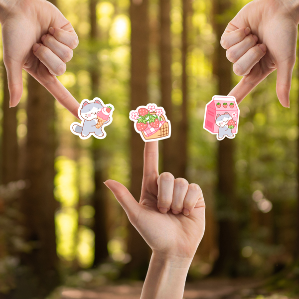 Özel Kesim Kuşe Etiket / Sticker görsel