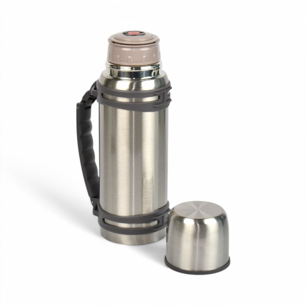 İsim Ve Logo Kazıma Paslanmaz Gümüş Çelik Termos Bardak 1300 Ml görsel