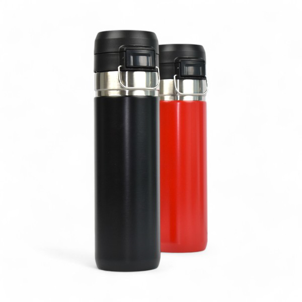 İsimli Ve Logolu Lazer Kazıma Kırmızı Çelik Termos 700 Ml