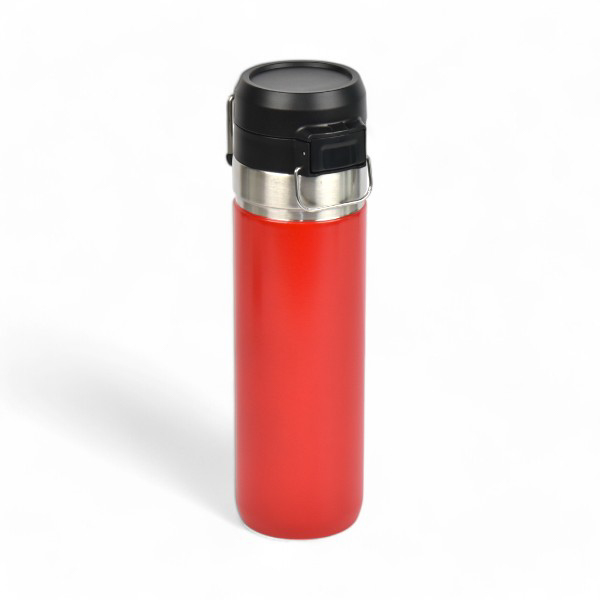 İsimli Ve Logolu Lazer Kazıma Kırmızı Çelik Termos 700 Ml