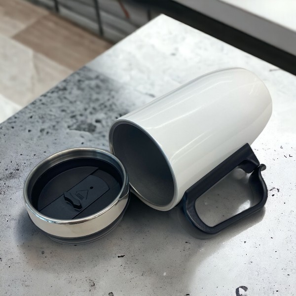 İsme Özel Beyaz Çelik Termos Bardak 250Ml