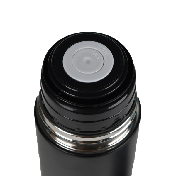 Kişiye Özel Çantalı Siyah Çelik Termos 750Ml