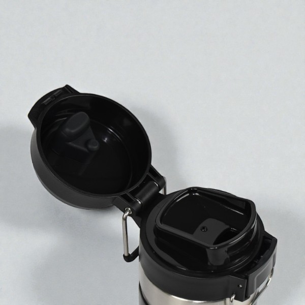 İsme Özel Baskılı Kilitli Kapaklı Termos 700 Ml - Siyah görsel