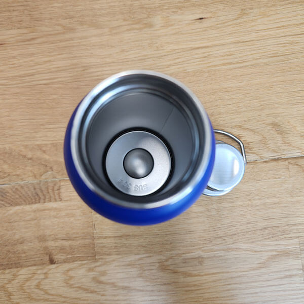 Kişiye Özel Bambu Kapak Lacivert Matara Termos görsel