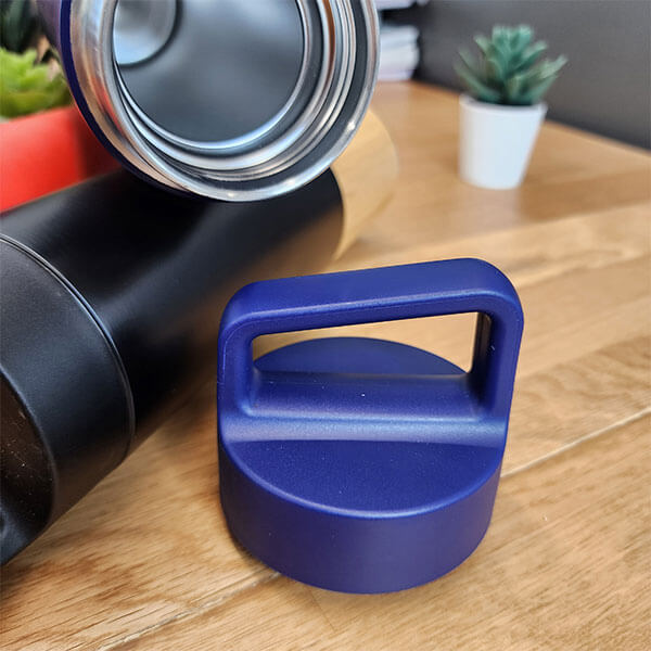 Kişiye Özel Bambu Lacivert Termos