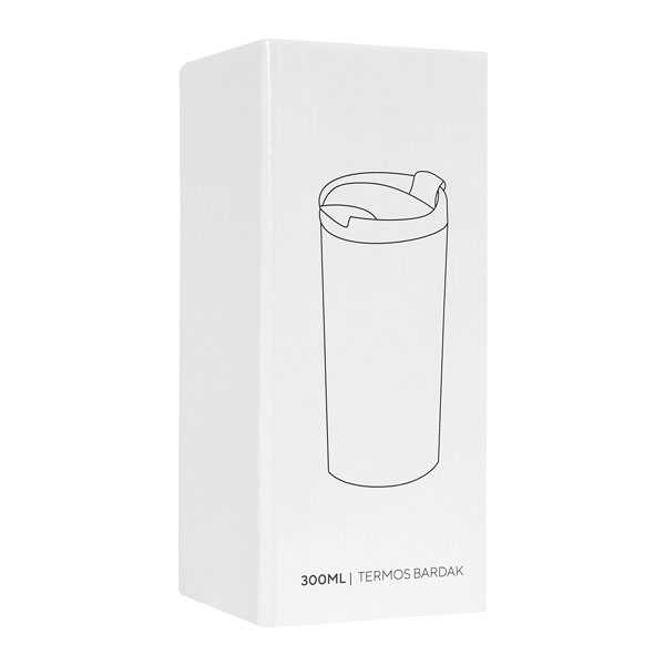 S-Link Gümüş 300 Ml Paslanmaz Çelik Kupa Desen Baskılı görsel