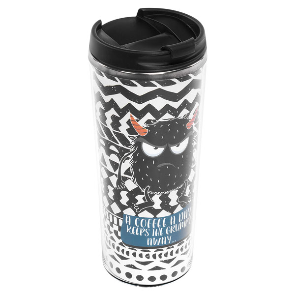 S-Link Gümüş 300 Ml Paslanmaz Çelik Kupa Desen Baskılı görsel