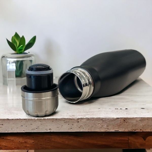Kişiye Özel Paslanmaz Çelik Siyah Su Termosu 500Ml