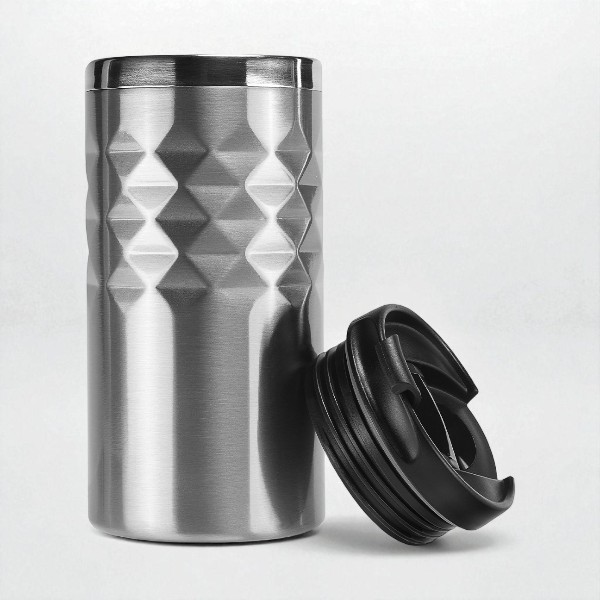 Kişiye Özel Paslanmaz Çelik Termos Kupa Bardak 300 Ml Gümüş - Görsel 2