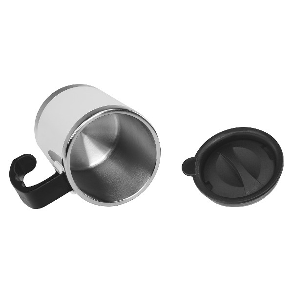 Kulplu Paslanmaz Çelik Termos Kupa 330 Ml – Beyaz görsel