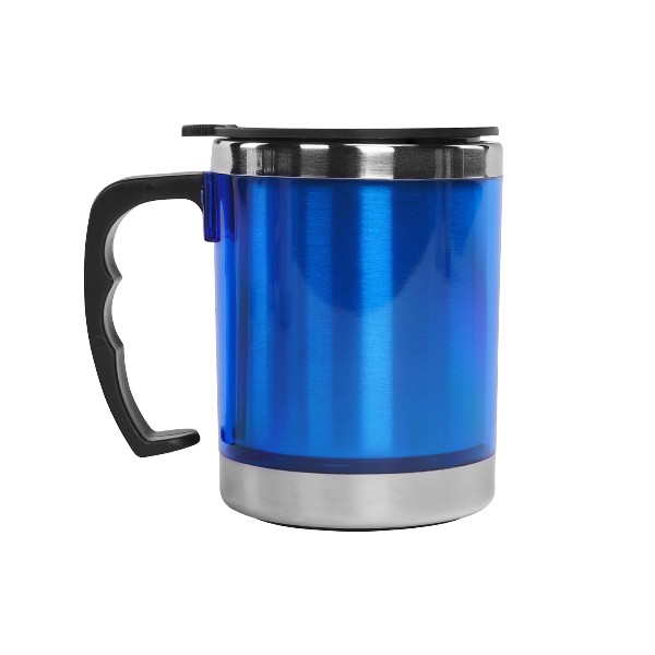 Kulplu Paslanmaz Çelik Termos Kupa 330 Ml – Lacivert görsel