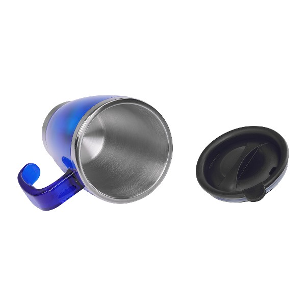 Kulplu Lacivert Paslanmaz Çelik Termos Kupa – 415 Ml görsel