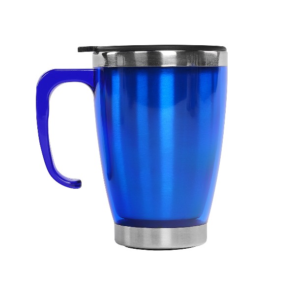Kulplu Lacivert Paslanmaz Çelik Termos Kupa – 415 Ml görsel