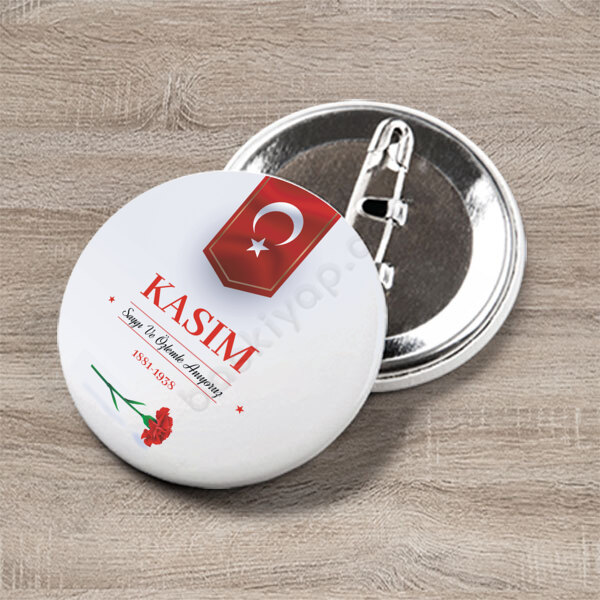 10 Kasım Temalı 3 Rozet online tasarla