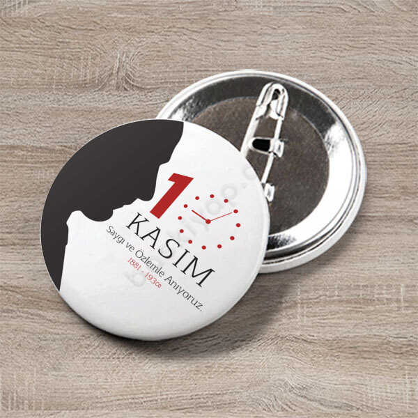 10 Kasım Temalı 6 Rozet online tasarla