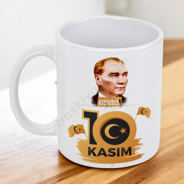 10 Kasım Temalı Kupa Bardak online tasarla