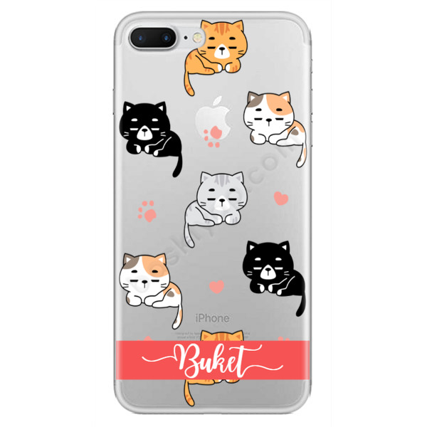Uykucu Kediler Tasarımlı İphone 7 Plus Kılıf online tasarla