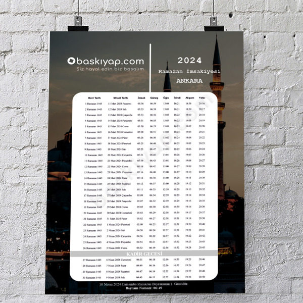 2024 İmsakiye Tasarımı online tasarla
