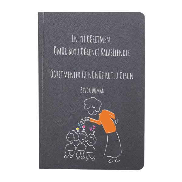 2026 Öğretmen Tasarımlı 17X24 Cm Kendin Tasarla Siyah Ajnda online tasarla