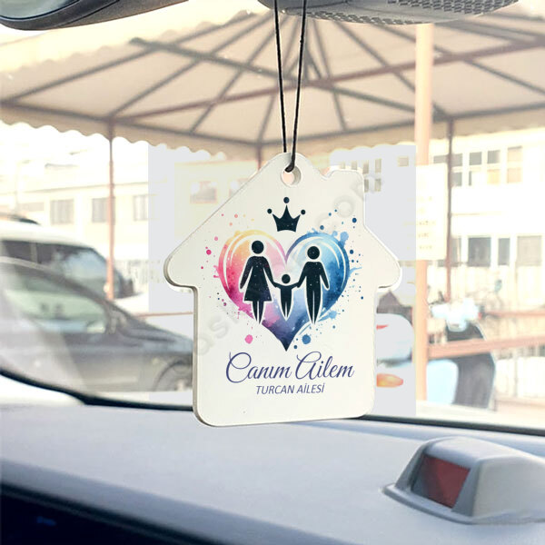 Canım Ailem Baskılı Dikiz Aynası Süsü online tasarla