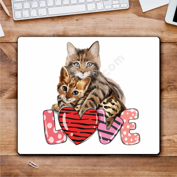 Kedili Mouse Pad Tasarımı online tasarla