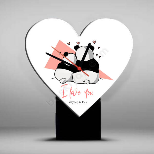 Sevgililer Gününe Özel Kalp Masa Saati online tasarla