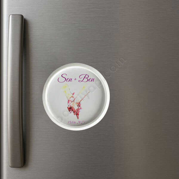 Sevgililer Gününe Özel Çerçeveli Daire Magnet online tasarla