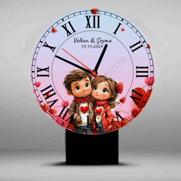 Sevgililer Günü Masa Saati online tasarla