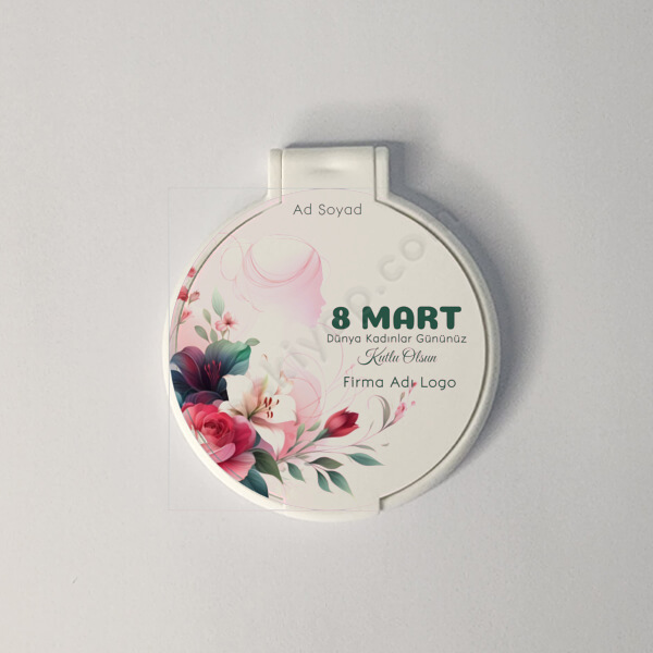 8 Mart Dünya Kadınlar Günü Tasarımlı Ayna online tasarla
