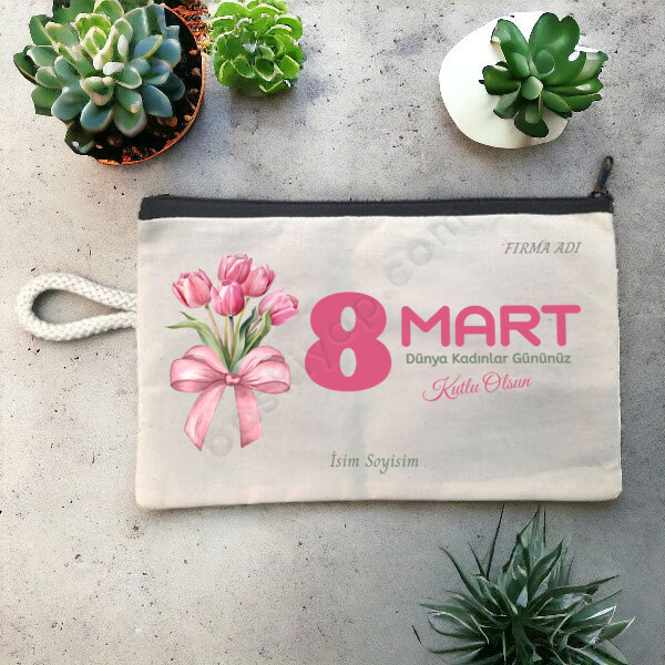 Kadınlar Gününe Özel Bez Kalemlik online tasarla