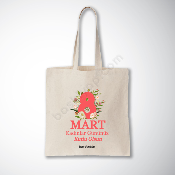 Kadınlar Gününe Özel Bez Çanta Tasarımı online tasarla