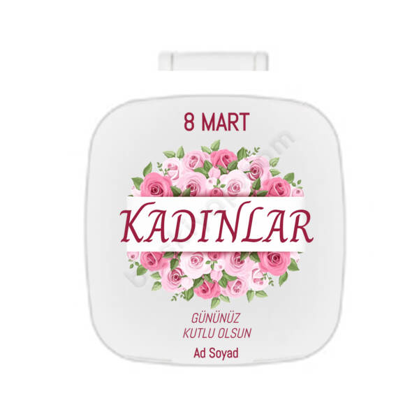 Kadınlar Gününe Özel Kare Makyaj Aynası online tasarla