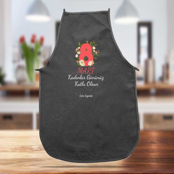 8 Mart Kadınlar Gününe Özel Mutfak Önlüğü online tasarla