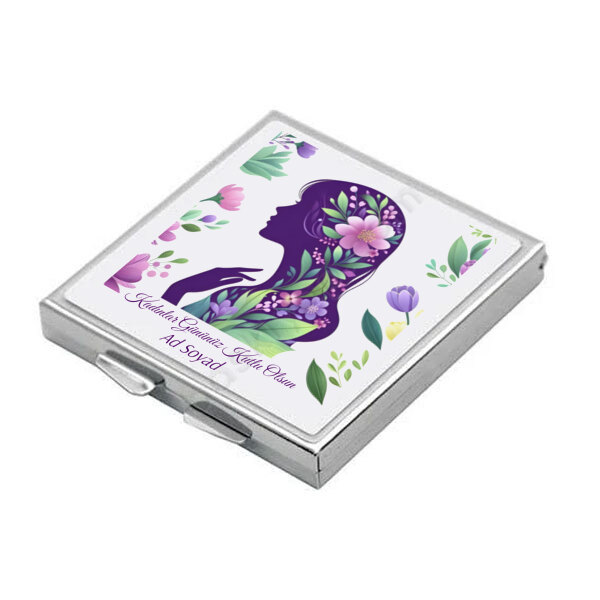 Kadınlar Gününe Özel Kare Makyaj Aynası-1 online tasarla