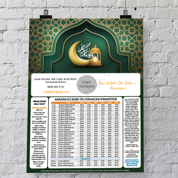 İmsakiye Model -7 online tasarla