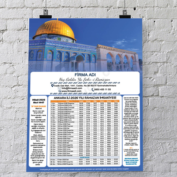 İmsakiye Model - 9 online tasarla