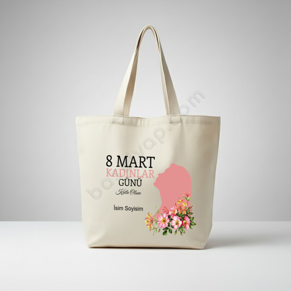 Kadınlar Günü -1 Plaj Çantası online tasarla