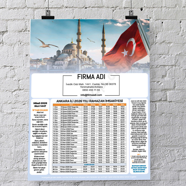 İmsakiye Model -16 online tasarla