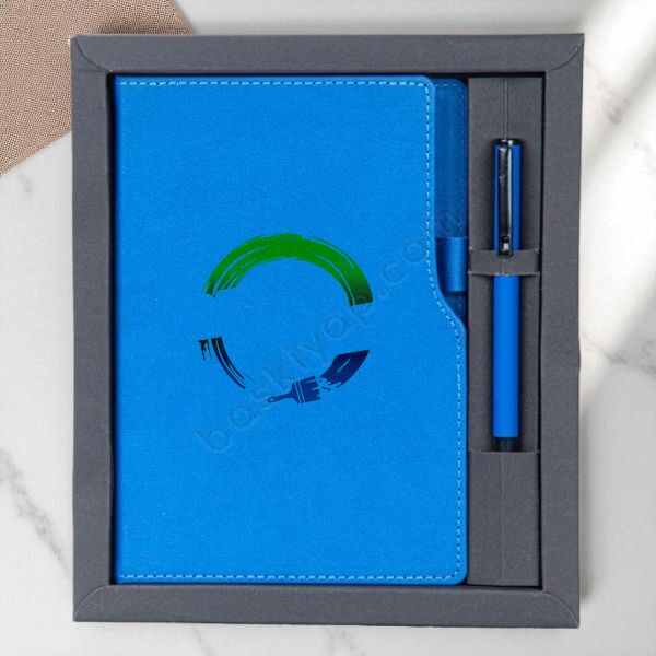 Kişiye Özel Roller Kalem Ve Termo Deri Defter Kutulu Set - Lacivert Kendin Tasarla | 16380 online tasarla
