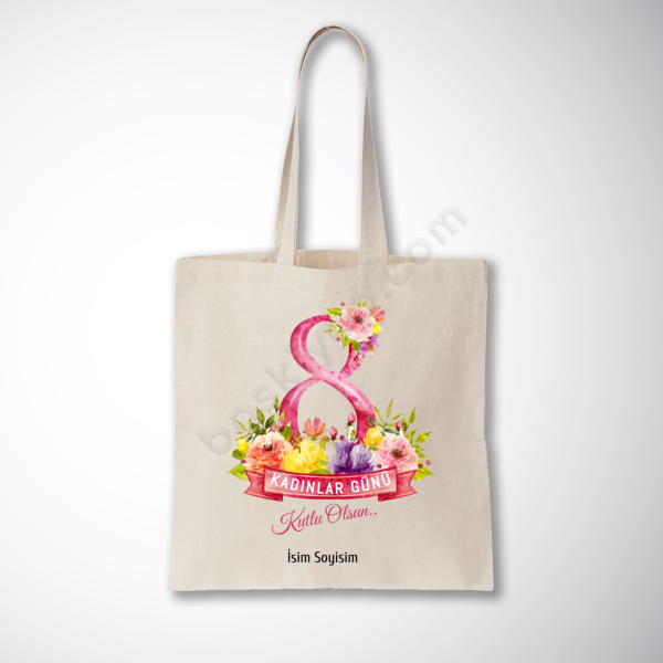Kadınlar Gününe Özel Baskılı Promosyon Bez Çanta online tasarla