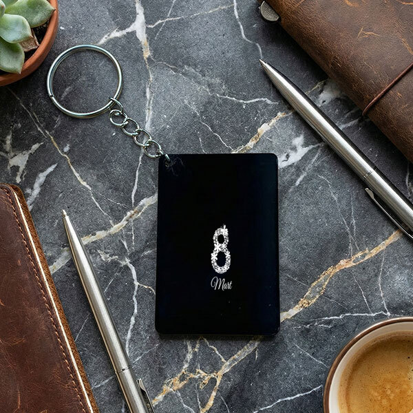 Oval Köşeli Pleksi Lazer Kazıma Anahtarlık online tasarla