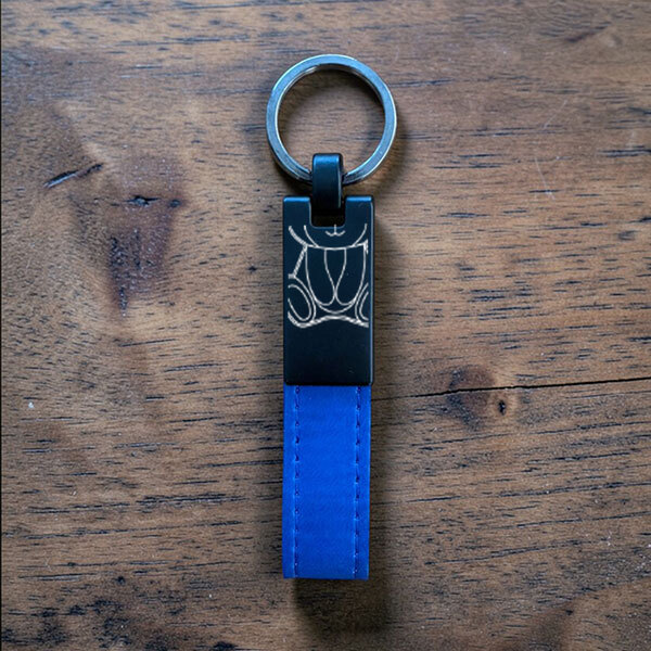 Kişiye Özel Lazer Kazıma Deri Lacivert Anahtarlık Kendin Tasarla | 16410 online tasarla