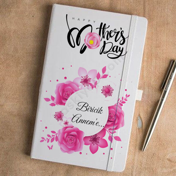 Anneler Gününe Özel Tarihsiz Beyaz Ajanda online tasarla