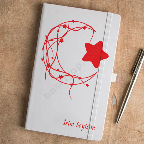 Ay Yıldızlı Ajanda online tasarla