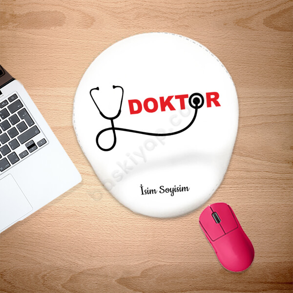 Doktor Yazılı Tıp Bayramına Özel Oval Mouse Pad online tasarla